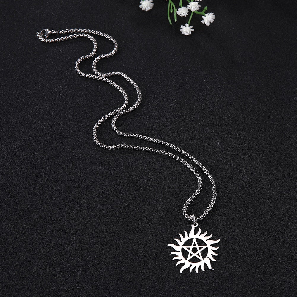 Shining Sun Pentagram Necklace - Elementsofthewitch