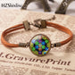2020 Metatron Cube Pendant Bracelet Sacred Geometry Flower of Life Jewelry Chakra Spiritual Leather Bracelet Glass Dome Jewelry