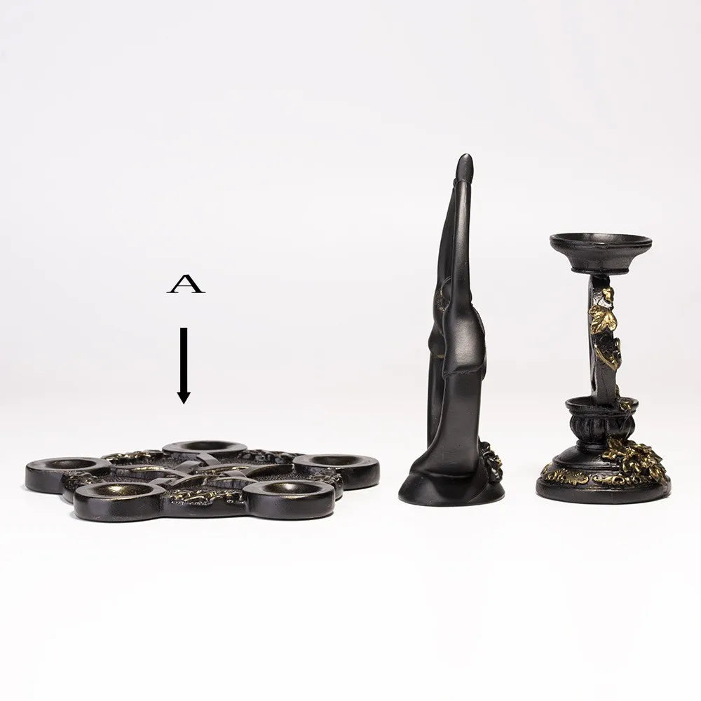 Couple Lovers Display stand for Crystal spheres Pentacle 7 stars Array Base Gemstone balls holder Resin Home Decoration ornament