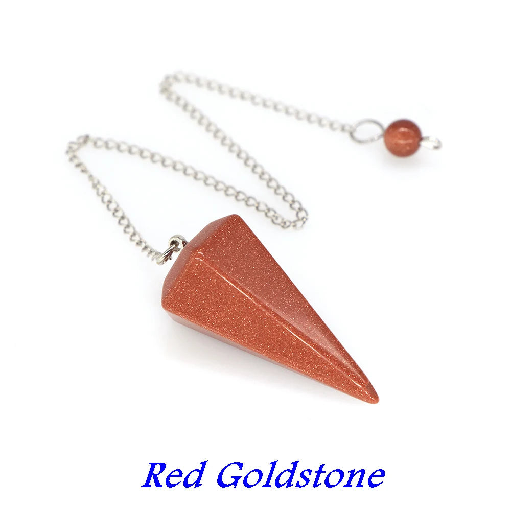 Natural Quartz Reiki Healing Pendulum Dowsing Spiritual Divination Cone Crystal Gemstone Pendulos Witchcraft Supplies Wholesale
