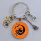 DIY Halloween Keyring Witchy Witchcraft hat Keychain Cat Key Chains Gothic Broomstick Charms Gift For Witch Lover Jewlery