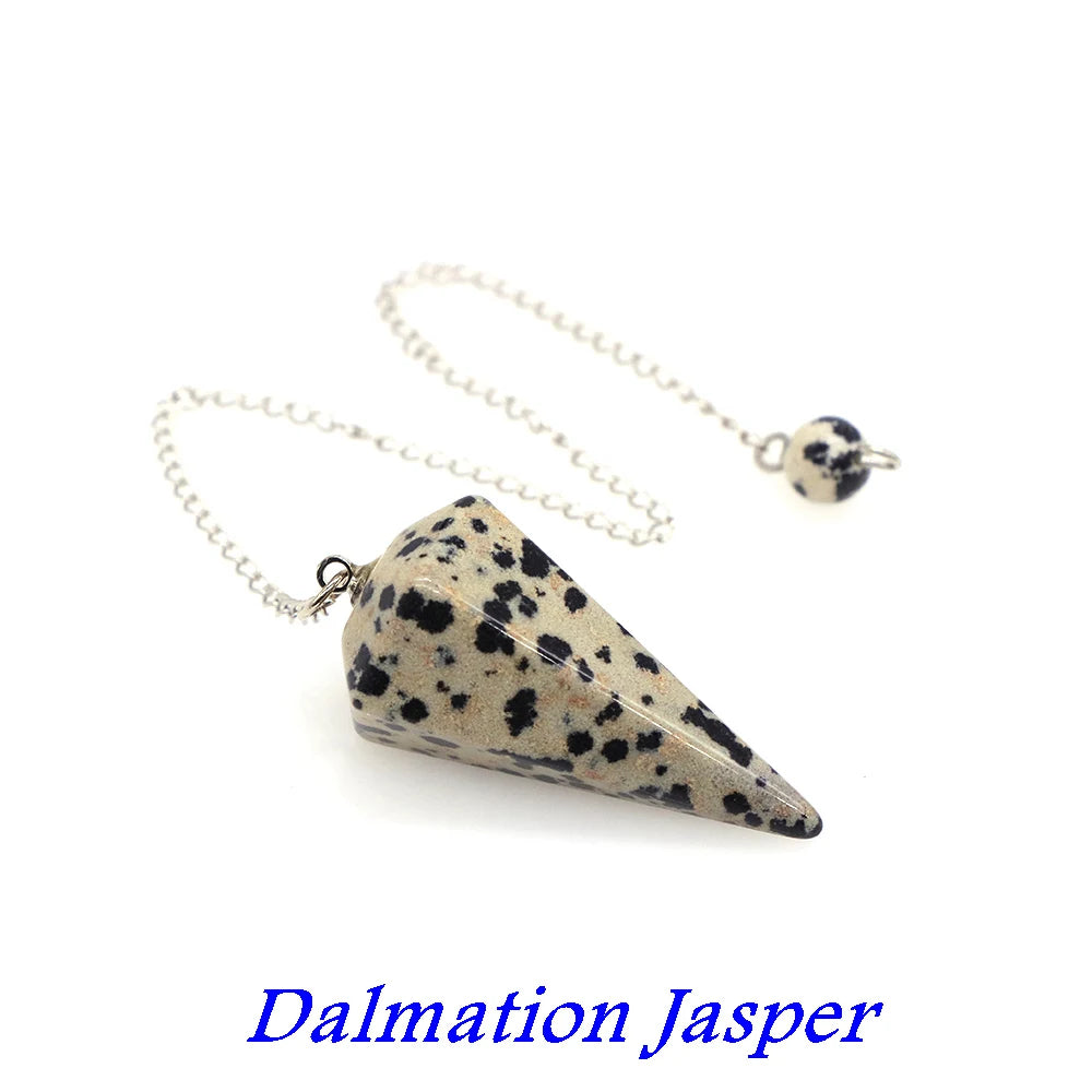 Natural Quartz Reiki Healing Pendulum Dowsing Spiritual Divination Cone Crystal Gemstone Pendulos Witchcraft Supplies Wholesale