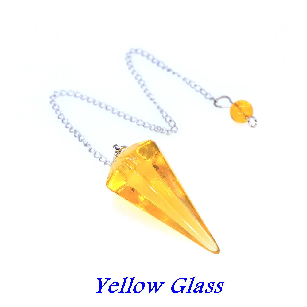 Natural Quartz Reiki Healing Pendulum Dowsing Spiritual Divination Cone Crystal Gemstone Pendulos Witchcraft Supplies Wholesale