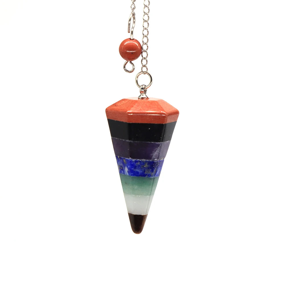 Natural Quartz Reiki Healing Pendulum Dowsing Spiritual Divination Cone Crystal Gemstone Pendulos Witchcraft Supplies Wholesale