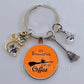 DIY Halloween Keyring Witchy Witchcraft hat Keychain Cat Key Chains Gothic Broomstick Charms Gift For Witch Lover Jewlery