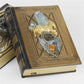 Retro Magic Notebook 3D Relief Sculpture Flying Horse Pentagram Inlaid With Natural Crystal Stone Thickened Multi Page Notebook