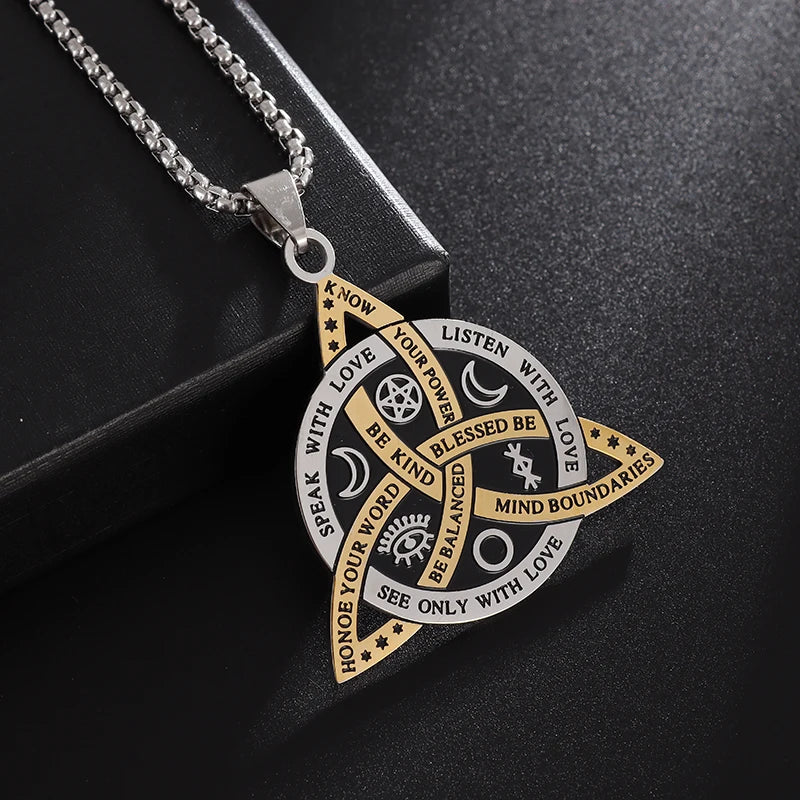 Stainless Steel Pendant Necklace (Various Designs) - Elementsofthewitch