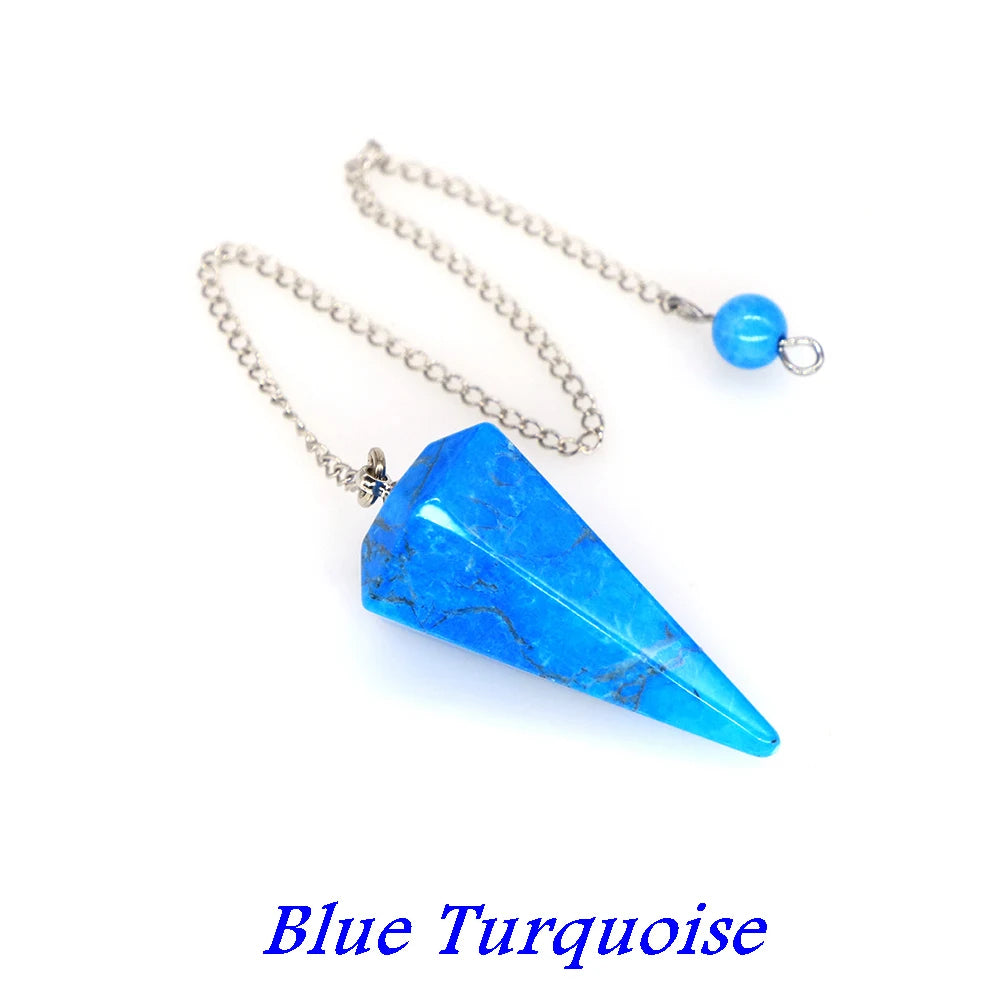 Natural Quartz Reiki Healing Pendulum Dowsing Spiritual Divination Cone Crystal Gemstone Pendulos Witchcraft Supplies Wholesale