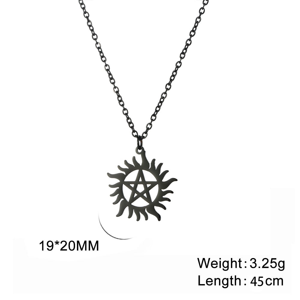 Shining Sun Pentagram Necklace - Elementsofthewitch