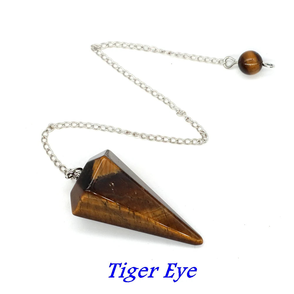 Natural Quartz Reiki Healing Pendulum Dowsing Spiritual Divination Cone Crystal Gemstone Pendulos Witchcraft Supplies Wholesale