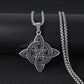 Witchcraft Witch Knot Necklace Irish Trinity Knot Triple Spiral Pendant Stainless Steel Ankh Cross Pentagram Amulet Jewelry