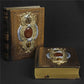Retro Magic Notebook 3D Relief Sculpture Flying Horse Pentagram Inlaid With Natural Crystal Stone Thickened Multi Page Notebook