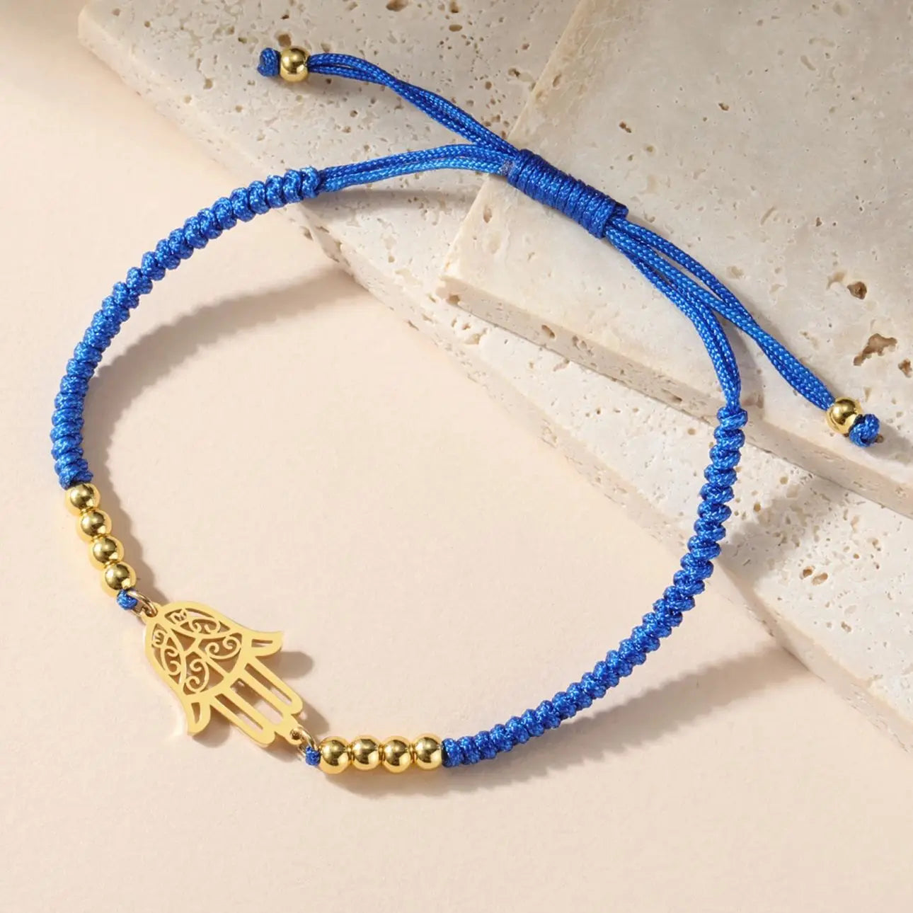 LIKGREAT Classic Hand of Fatima Adjustable Bracelets Lucky Amulet Hamsa Spiritual Jewelry Stainless Steel Men Women Wiccan Gift