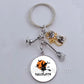DIY Halloween Keyring Witchy Witchcraft hat Keychain Cat Key Chains Gothic Broomstick Charms Gift For Witch Lover Jewlery