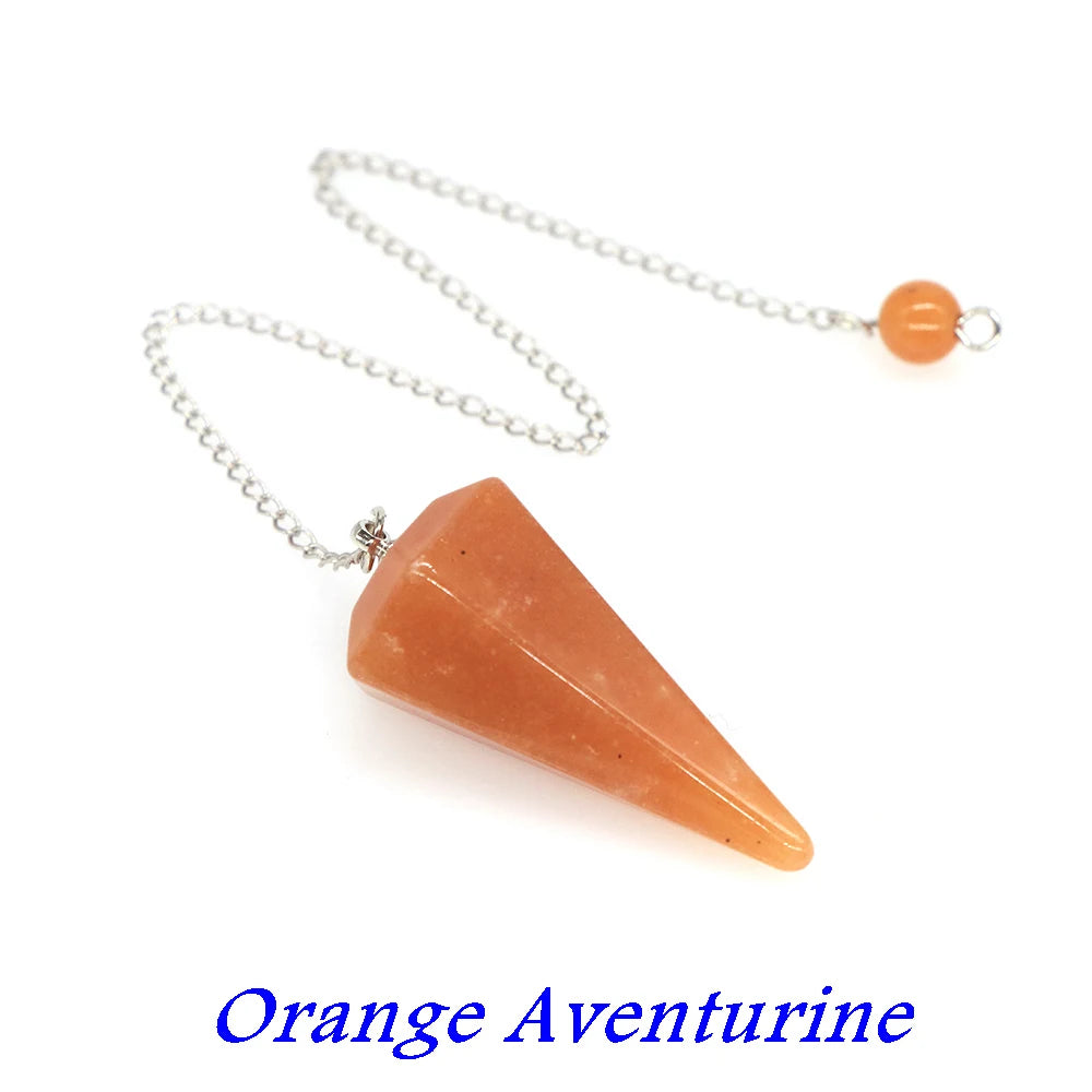Natural Quartz Reiki Healing Pendulum Dowsing Spiritual Divination Cone Crystal Gemstone Pendulos Witchcraft Supplies Wholesale