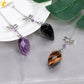 Spiritual Crystal Pendulums for Divination Dowsing Reiki Natural Stone Tiger Eye Pink Clear Quartz Yoga Esoterism Pendulos H494