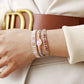 Healing Crystal Waterdrop Center Stone Wristband Vegan Wrap Bracelet Handmade Girls Spiritual Anxiety Jewelry
