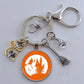 DIY Halloween Keyring Witchy Witchcraft hat Keychain Cat Key Chains Gothic Broomstick Charms Gift For Witch Lover Jewlery