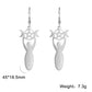 Dawapara Triple Moon Spiral Goddess Symbol Dangle Earrings Wiccan Pentagram Pagan Stainless Steel Women Jewelry