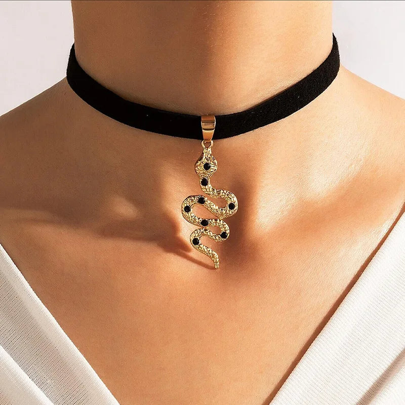 Double Layers Black Choker Necklace Crescent Pendant Statement Gothic Witchy Halfmoon Luna Women Neck Jewelry Gift