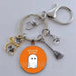 DIY Halloween Keyring Witchy Witchcraft hat Keychain Cat Key Chains Gothic Broomstick Charms Gift For Witch Lover Jewlery