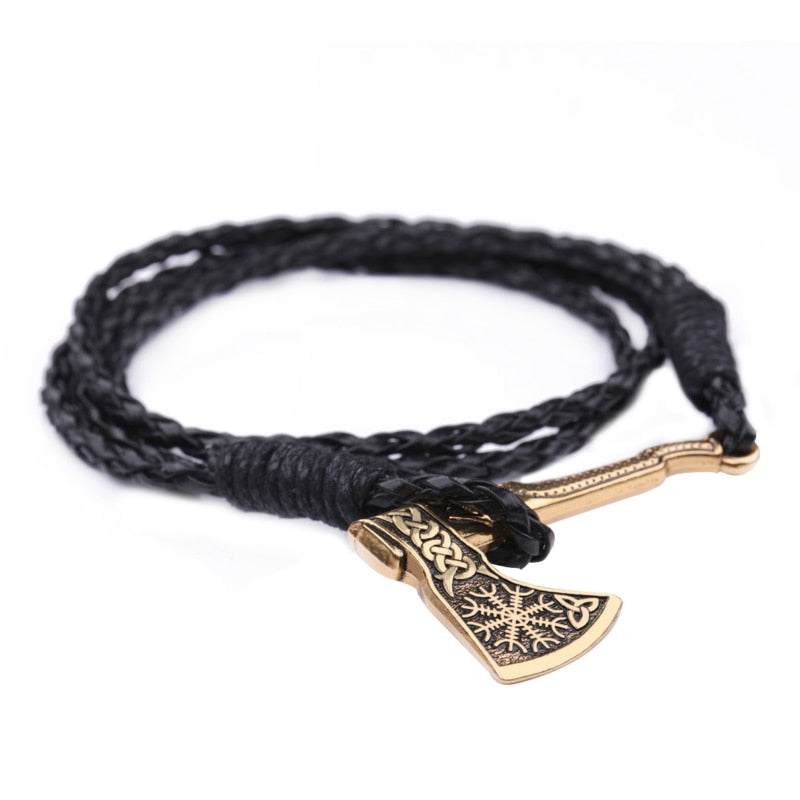 Viking Slavic Aegishjalmur Axe Bracelet - Elementsofthewitch