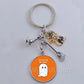 DIY Halloween Keyring Witchy Witchcraft hat Keychain Cat Key Chains Gothic Broomstick Charms Gift For Witch Lover Jewlery