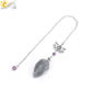 Spiritual Crystal Pendulums for Divination Dowsing Reiki Natural Stone Tiger Eye Pink Clear Quartz Yoga Esoterism Pendulos H494