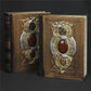 Retro Magic Notebook 3D Relief Sculpture Flying Horse Pentagram Inlaid With Natural Crystal Stone Thickened Multi Page Notebook