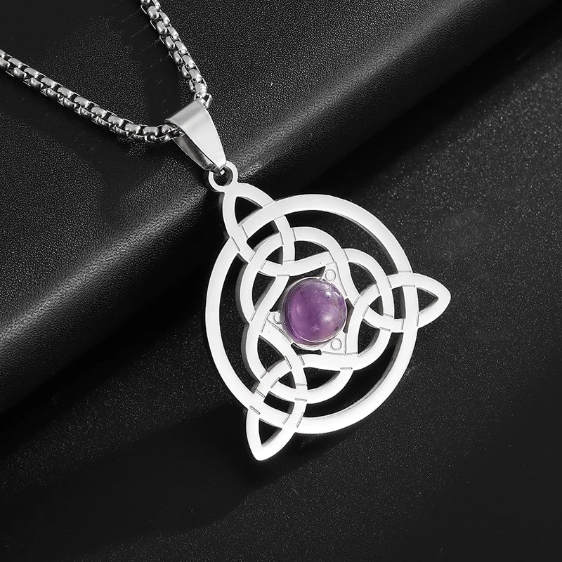 Stainless Steel Celtic Knot Necklace - Elementsofthewitch