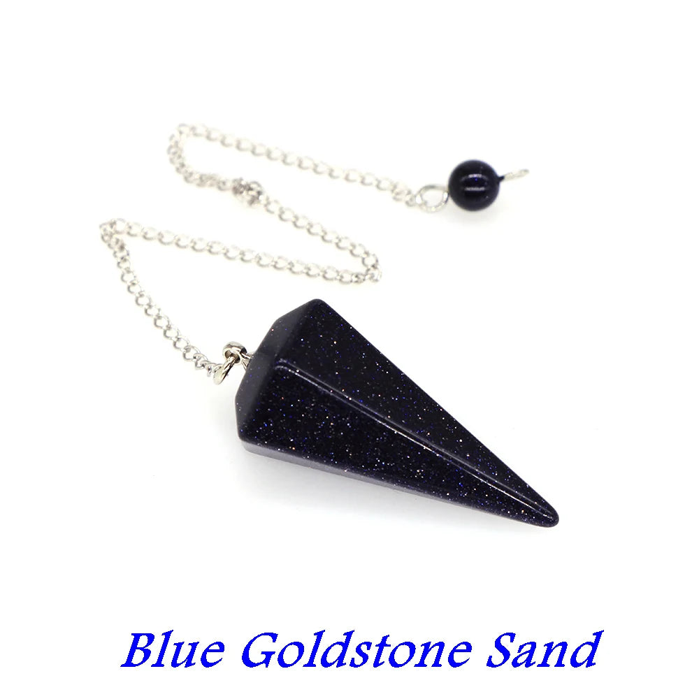 Natural Quartz Reiki Healing Pendulum Dowsing Spiritual Divination Cone Crystal Gemstone Pendulos Witchcraft Supplies Wholesale