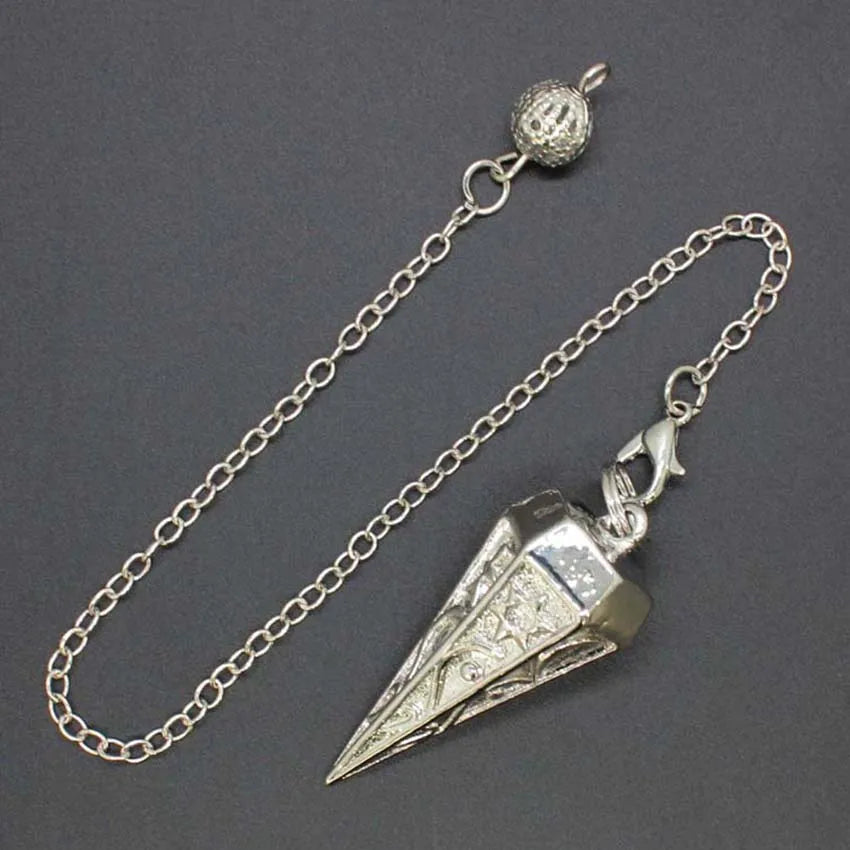 Copper Metal Rune Pendulum For Dowsing Divination Balancing Body Healing Chakra Reiki Spiritual Antique Pendant Pendule Pendulo