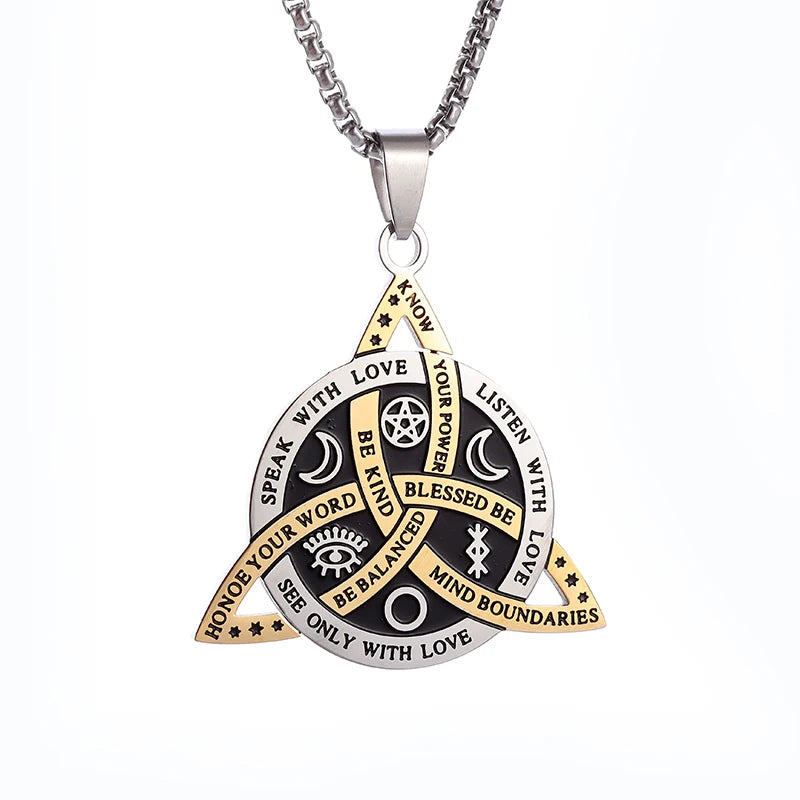 Stainless Steel Pendant Necklace (Various Designs) - Elementsofthewitch
