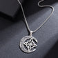 Witchcraft Witch Knot Necklace Irish Trinity Knot Triple Spiral Pendant Stainless Steel Ankh Cross Pentagram Amulet Jewelry