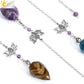 Spiritual Crystal Pendulums for Divination Dowsing Reiki Natural Stone Tiger Eye Pink Clear Quartz Yoga Esoterism Pendulos H494
