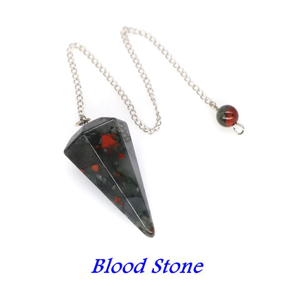 Natural Quartz Reiki Healing Pendulum Dowsing Spiritual Divination Cone Crystal Gemstone Pendulos Witchcraft Supplies Wholesale