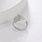Witch Knot Stainless Steel Ring for Women Wiccan Cross Celtics Knot Rings Witchcraft Good Luck Protection Amulet Jewelry Gifts