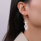 Dawapara Triple Moon Spiral Goddess Symbol Dangle Earrings Wiccan Pentagram Pagan Stainless Steel Women Jewelry