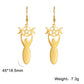 Dawapara Triple Moon Spiral Goddess Symbol Dangle Earrings Wiccan Pentagram Pagan Stainless Steel Women Jewelry