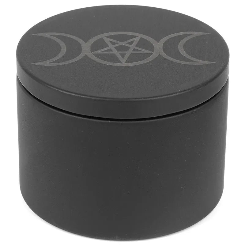 Iron Altar Black Box Pentacle Storage Box Board Gaming tool  witchcraft supplies for altar Hold Candle Dice Runes Crystal
