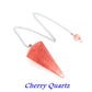 Natural Quartz Reiki Healing Pendulum Dowsing Spiritual Divination Cone Crystal Gemstone Pendulos Witchcraft Supplies Wholesale