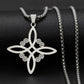 Witchcraft Witch Knot Necklace Irish Trinity Knot Triple Spiral Pendant Stainless Steel Ankh Cross Pentagram Amulet Jewelry