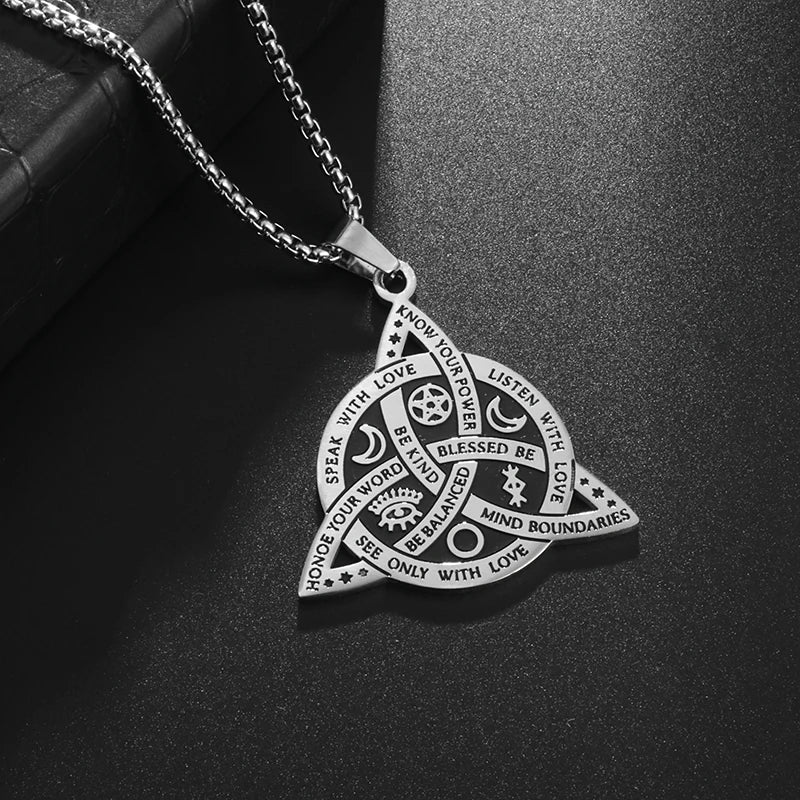 Stainless Steel Pendant Necklace (Various Designs) - Elementsofthewitch