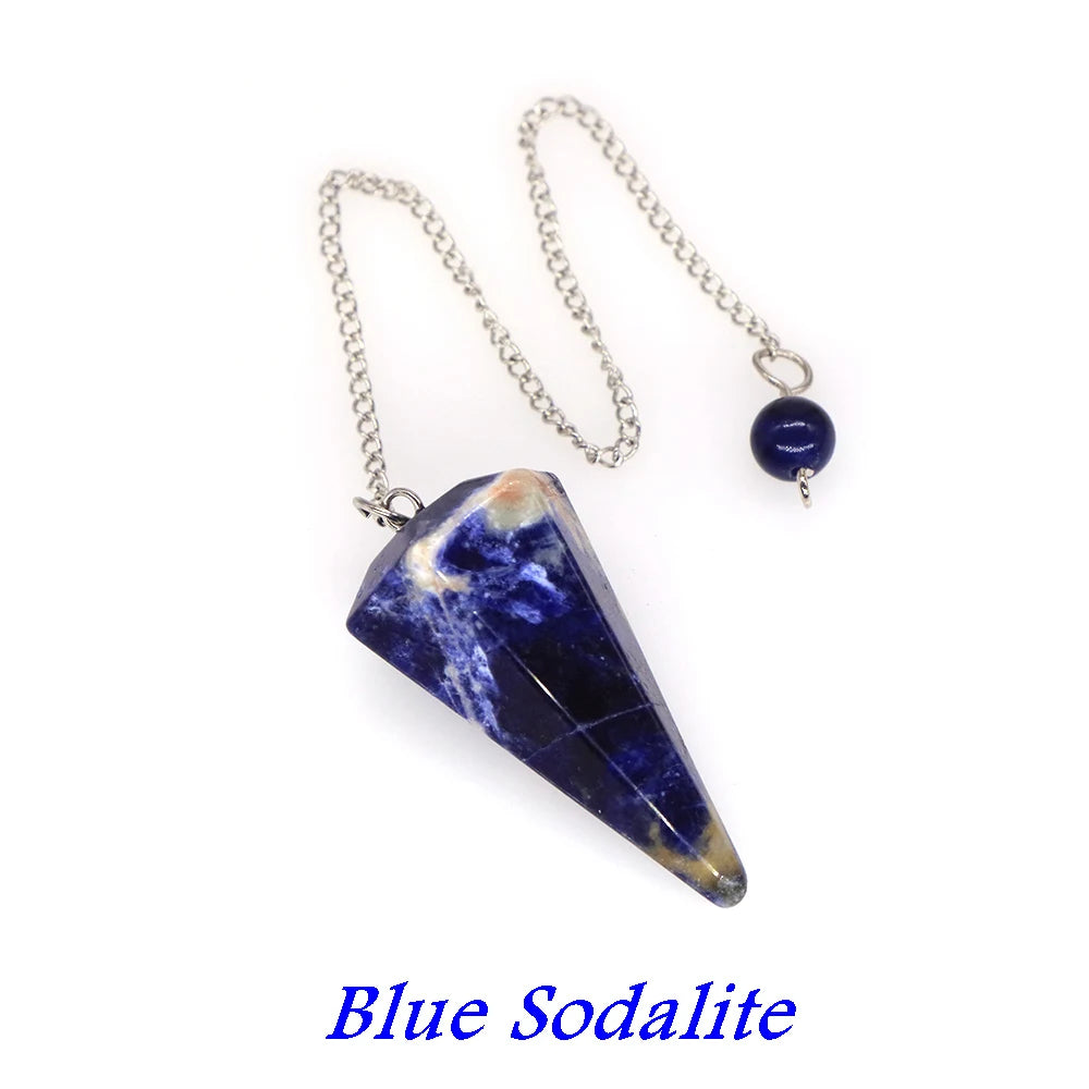 Natural Quartz Reiki Healing Pendulum Dowsing Spiritual Divination Cone Crystal Gemstone Pendulos Witchcraft Supplies Wholesale