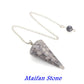 Natural Quartz Reiki Healing Pendulum Dowsing Spiritual Divination Cone Crystal Gemstone Pendulos Witchcraft Supplies Wholesale