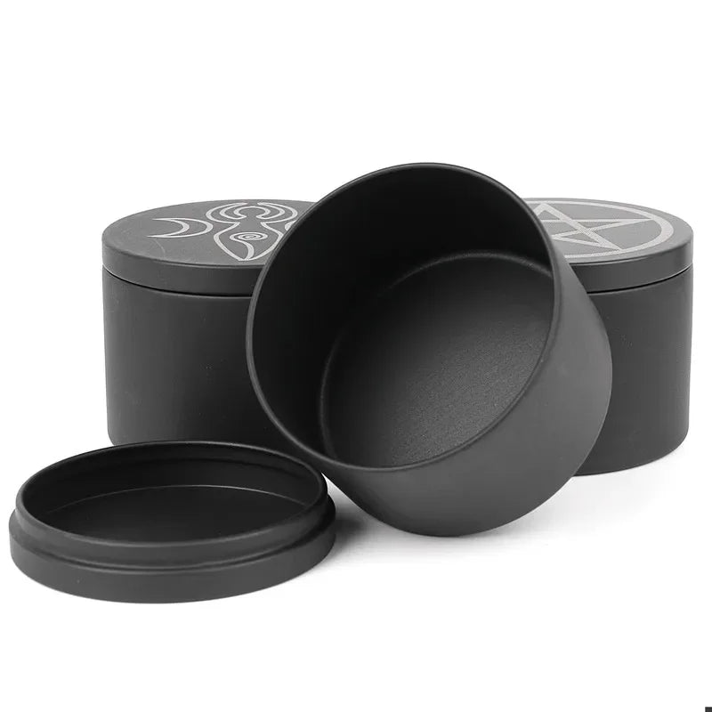 Iron Altar Black Box Pentacle Storage Box Board Gaming tool  witchcraft supplies for altar Hold Candle Dice Runes Crystal