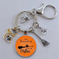 DIY Halloween Keyring Witchy Witchcraft hat Keychain Cat Key Chains Gothic Broomstick Charms Gift For Witch Lover Jewlery