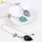 Spiritual Crystal Pendulums for Divination Dowsing Reiki Natural Stone Tiger Eye Pink Clear Quartz Yoga Esoterism Pendulos H494