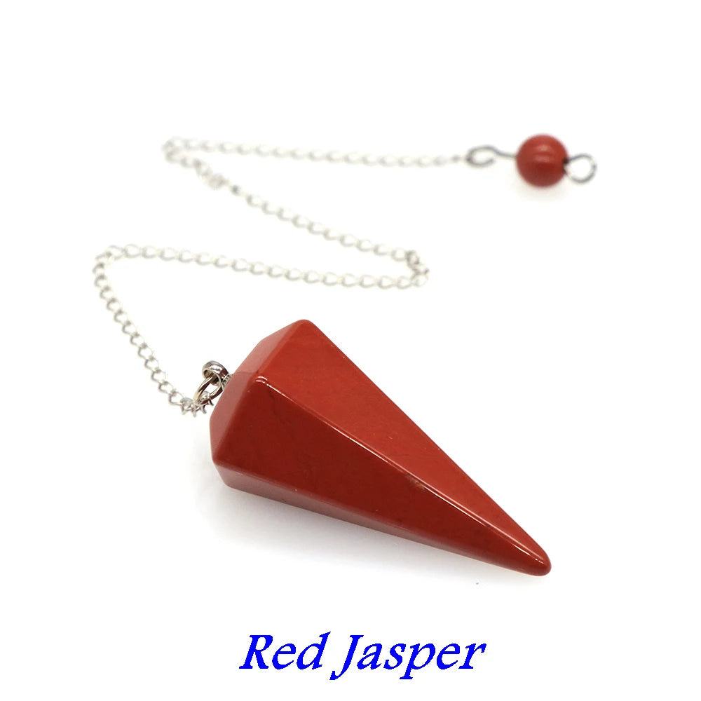 Natural Quartz Reiki Healing Pendulum Dowsing Spiritual Divination Cone Crystal Gemstone Pendulos Witchcraft Supplies Wholesale