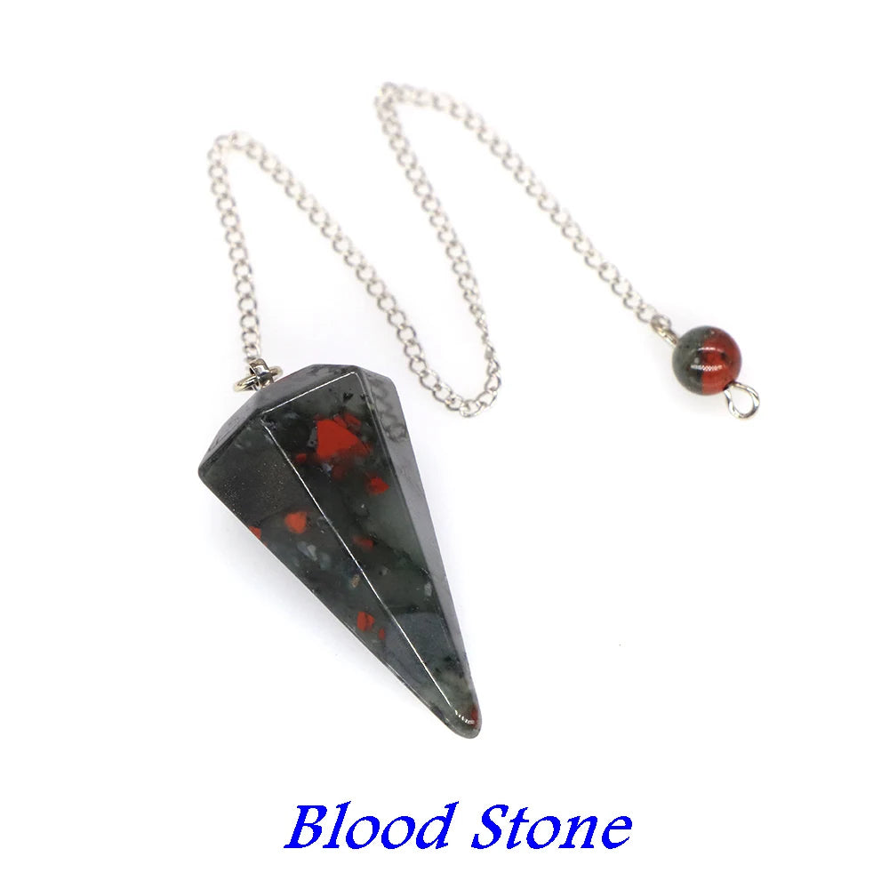 Natural Quartz Reiki Healing Pendulum Dowsing Spiritual Divination Cone Crystal Gemstone Pendulos Witchcraft Supplies Wholesale
